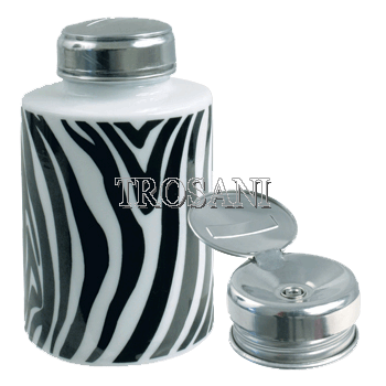 Dávkovací láhev na kapaliny - porcelánová zebra - Kliknutím na obrázek zavřete