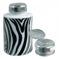 Dávkovací láhev na kapaliny - porcelánová zebra