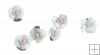 Nail Art porcelánové květy bílé velké